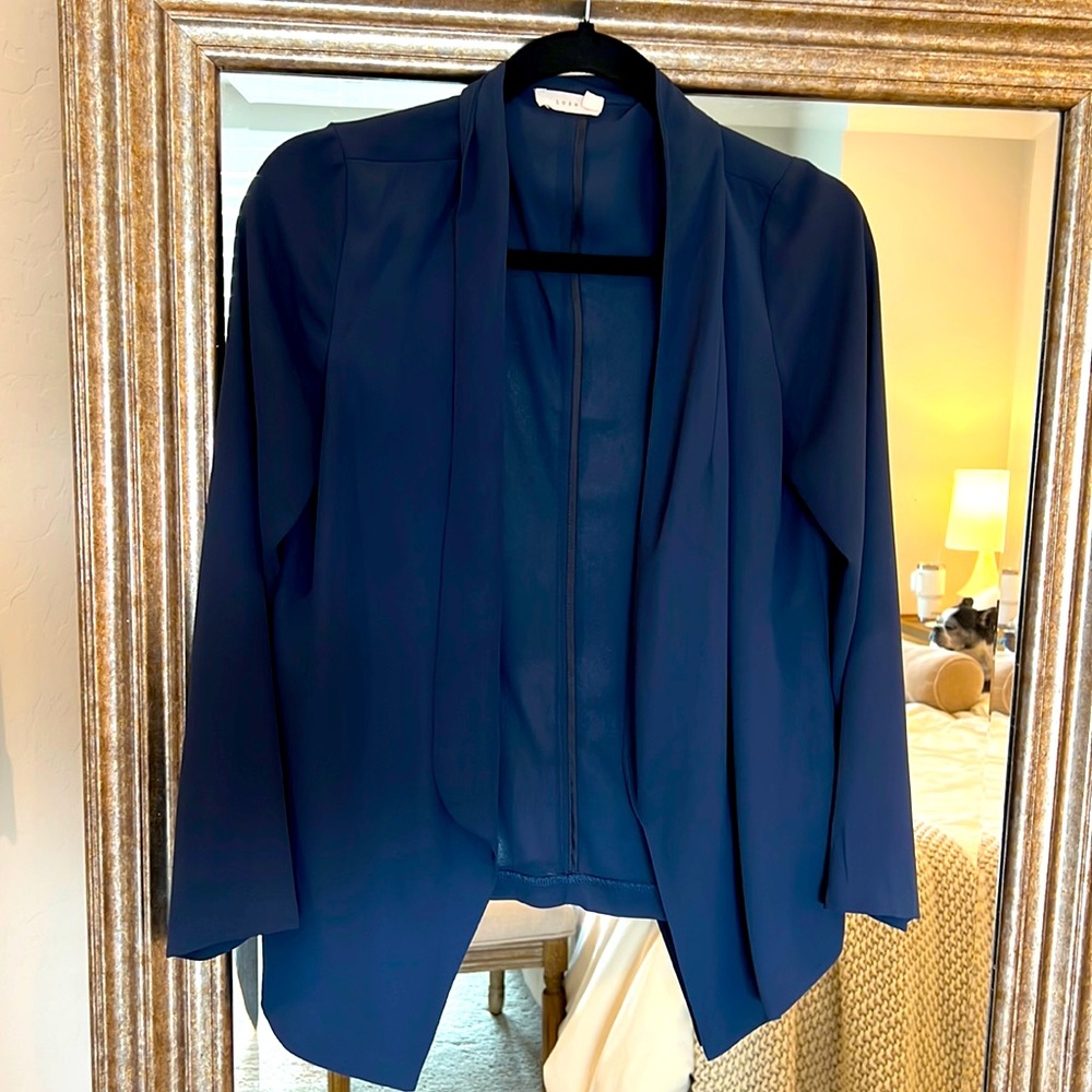 Lush sheer navy blue blouse 💙